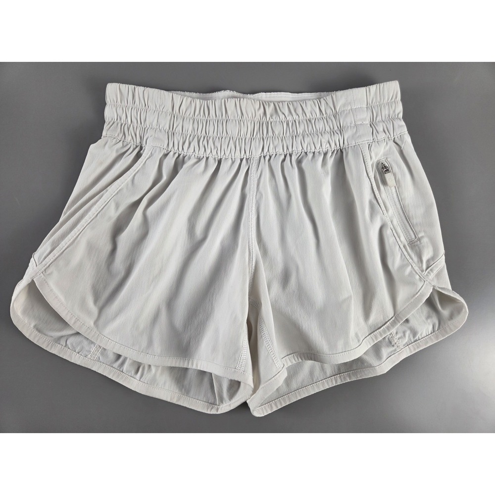 Lululemon Women's Jogging Shorts Size 6 White Run Gym Athleisure